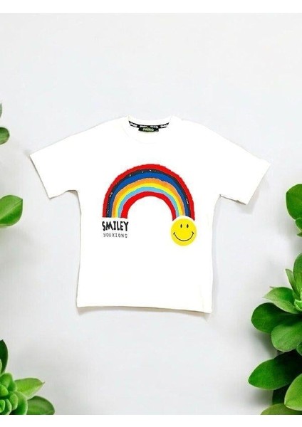 Erkek Çocuk Gülen Yüz Baskılı Tshirt modelleri