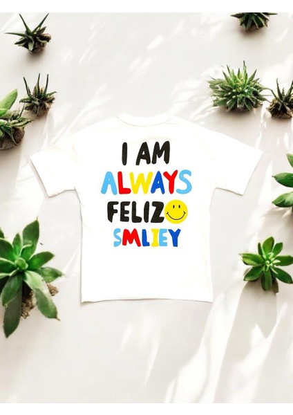 Erkek Çocuk Gülen Yüz Baskılı Tshirt indirimleri