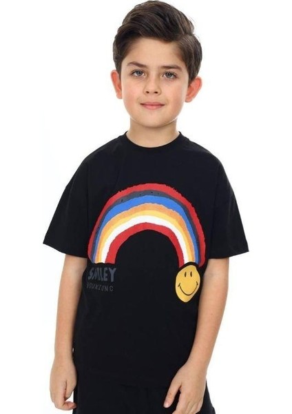 Erkek Çocuk Gülen Yüz Baskılı Tshirt fiyatları