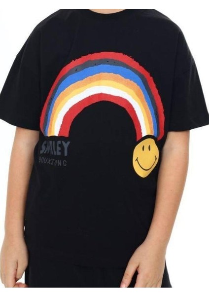 Erkek Çocuk Gülen Yüz Baskılı Tshirt indirimleri