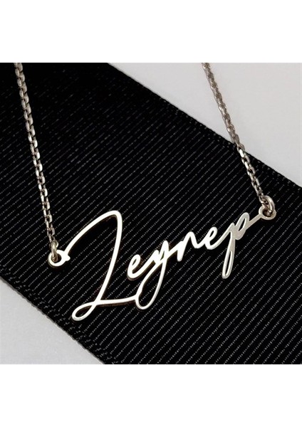 Kişiye Özel Isimli Bayan Gümüş Kolye