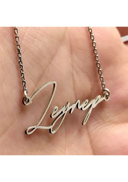 Kişiye Özel Isimli Bayan Gümüş Kolye fiyatları