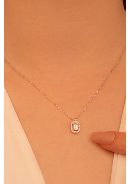 Baget Taşlı Bayan Gümüş Kolye Zincir fiyatları