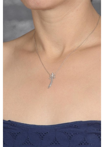 Zülfikar Hz. Ali Kılıçı 925 Ayar Gümüş Bayan Kolye Gklzlfkrklc-Gms fiyatları