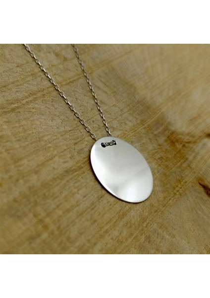 Isim Yazılabilen Sade Yuvarlak Plaka 925 Ayar Gümüş Kolye Gklgmsplaka fırsatları