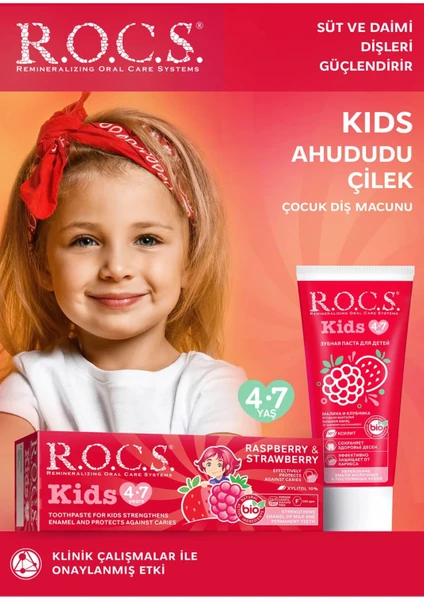 Kids 4-7 Yaş Ahududu-Çilek Diş Macunu 35 ml