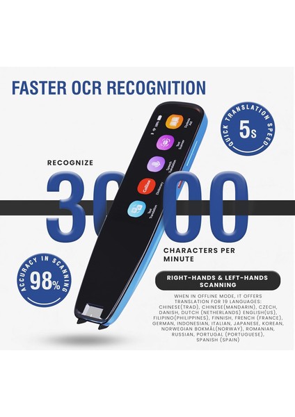 Scan Reader Pen 3 Pro - Ocr Dijital Ses Tercüman Cihazı – 16 gb modelleri