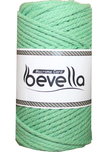 Premium 3 Büküm Burgulu Pamuk Makrome Ipi 3 mm 250 gr Elma Yeşili fiyatları