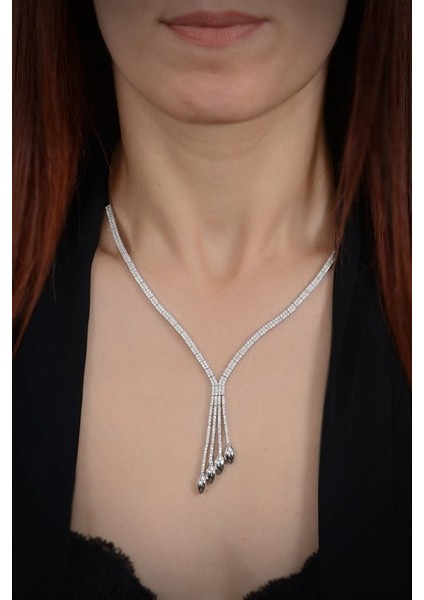 Hera Bayan Zirkon Taşlı Gümüş Su Yolu Set - Kolye, Bileklik, Küpe, Yüzük modelleri