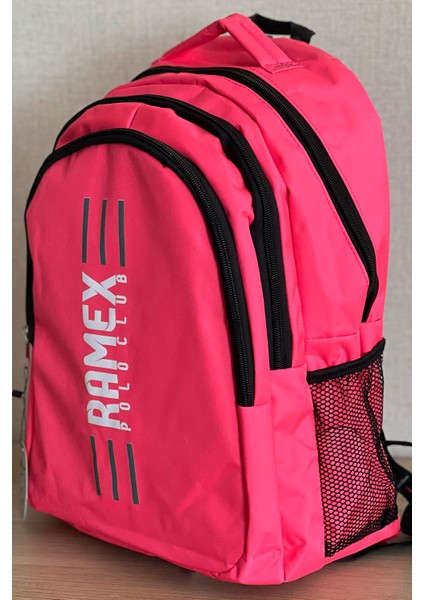 Pembe Sırt Çantası Büyük Boy Okul Çantası Seyahat Çantası Su Itici Spor Çantası 45X30X15CM 24LT