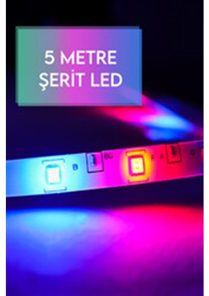 5 Metre 16 Renk Şetir LED