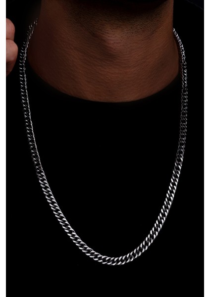 Erkek Çelik Kolye - 6.5 mm Sık Örüm Gurmet Zincir Çelik Kolye