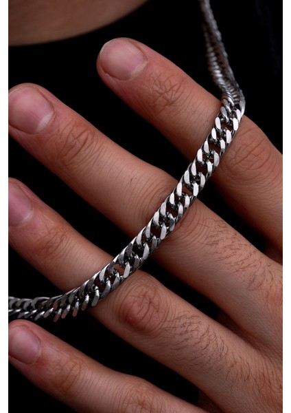 Erkek Çelik Kolye - 6.5 mm Sık Örüm Gurmet Zincir Çelik Kolye fiyatları