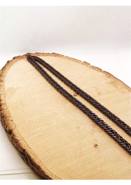 Gurmet Siyah Çelik Erkek Kolye Kalın Model