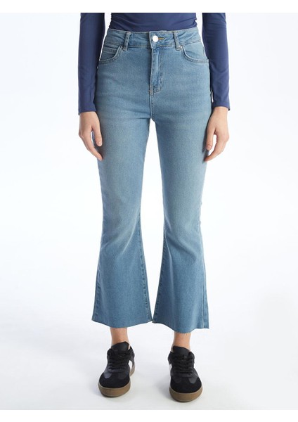 Orta Indigo Rodeo Mars Flare Kadın Jean Pantolon modelleri