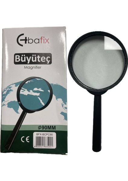 Büyüteç Cam Plastik Çerçeveli 90 mm BFX BCPC90
