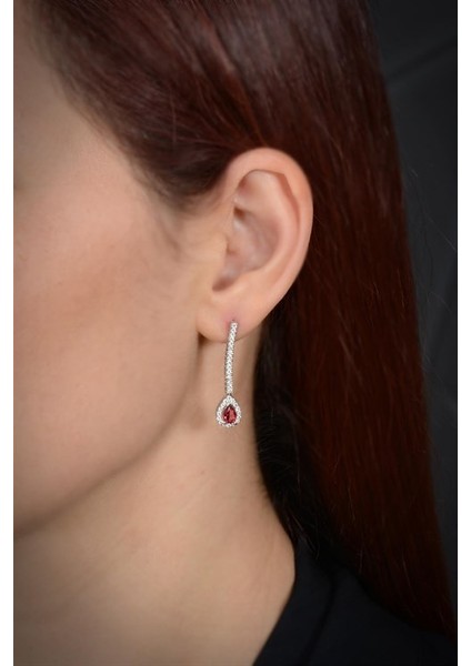 Ela Bayan Yakut Taşlı Gümüş Su Yolu Set - Kolye, Bileklik, Küpe, Yüzük indirimleri