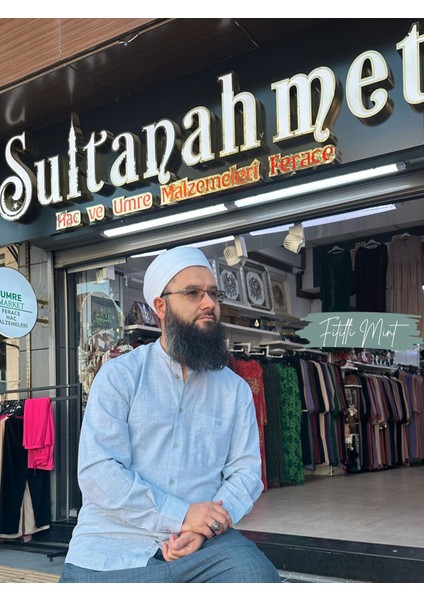 Tam Düğme Keten Saffan Gömlek