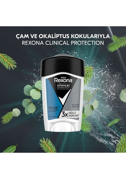 Men Clinical Protection Erkek Stick Deodorant Clean Scent  Güçlü Koruma 45 ml