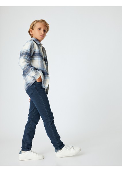 Normal Bel Dar Paça Kot Pantolon - Slim Jean