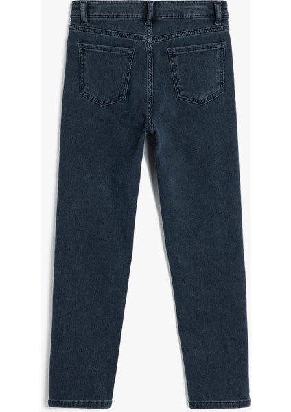 Normal Bel Dar Paça Kot Pantolon - Slim Jean fırsatları