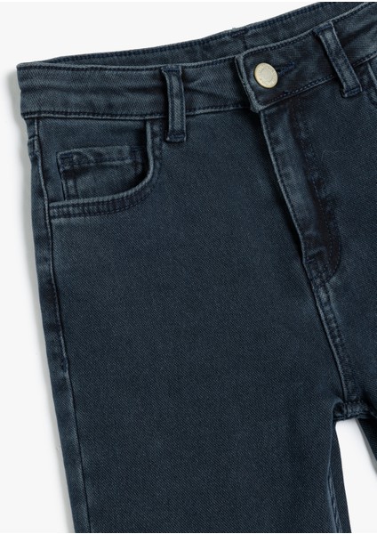 Normal Bel Dar Paça Kot Pantolon - Slim Jean indirimleri