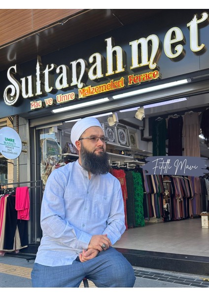 Tam Düğme Keten Saffan Gömlek
