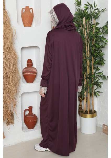 Kendinden Şallı Başörtülü Kadın Namaz Elbisesi Tesettür Elbise fiyatları