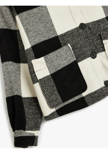 Crop Gömlek Ceket Cep Detaylı Uzun Kollu modelleri