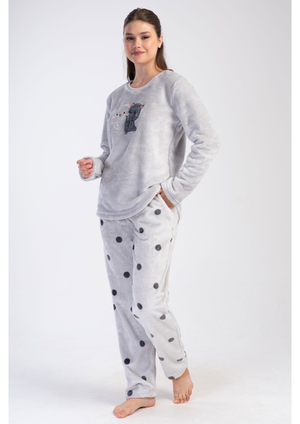 Kadın Welsoft Uzun Kol Pijama Takım , 403153