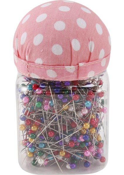 500 Adet Dikiş Pimleri Inci Iğneler Pembe Kumaş Kapak Pimi Yastık Şişe Terzilik Süreci (Yurt Dışından)