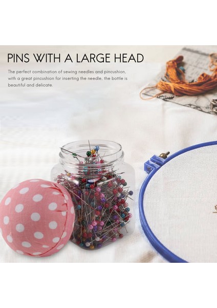 500 Adet Dikiş Pimleri Inci Iğneler Pembe Kumaş Kapak Pimi Yastık Şişe Terzilik Süreci (Yurt Dışından) fiyatları