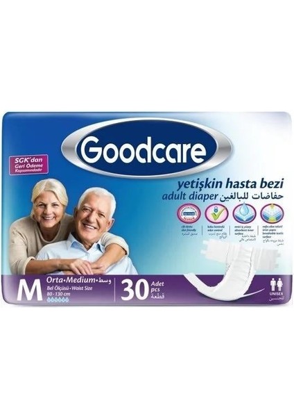 Good Care Goodcare Yetişkin Hasta Altı Bezi Bantlı Medıum 30LU