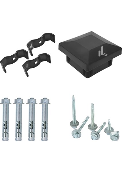 ÇİT SİSTEMLERİ 5 ADET PANEL ÇİT DİREĞİ 200 CM AKSESUARLAR DAHİL fiyatları