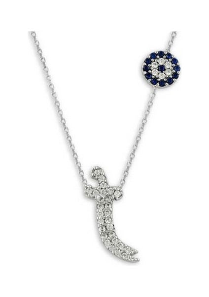 Sevgiliye Hediye Bayan Gümüş Zülfikar Kolye