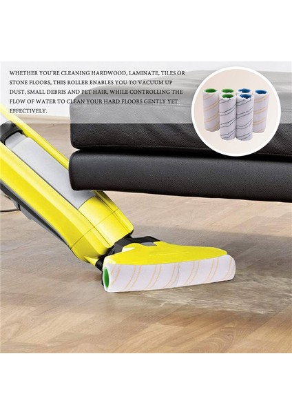 Karcher Fc3 Fc5 Akülü Elektrikli Süpürge Için Sert Zemin Süpürgesi Temizleyici Rulo Fırça Ana Fırça, 3 Çift (2 Renk) (Yurt Dışından)