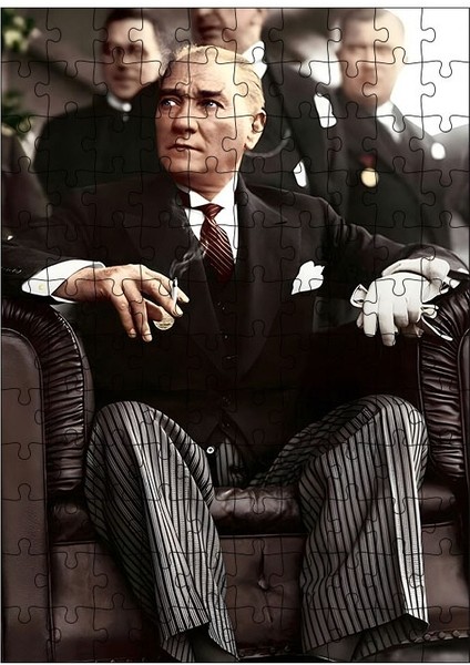 Ahşap Mdf Puzzle Yapboz Mustafa Kemal Atatürk 120 Parça 25*35 cm