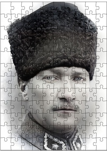 Ahşap Mdf Puzzle Yapboz Mustafa Kemal Atatürk 120 Parça 25*35 cm