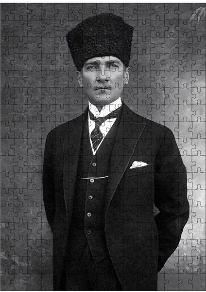 Ahşap Mdf Puzzle Yapboz Mustafa Kemal Atatürk 255 Parça 35*50 cm