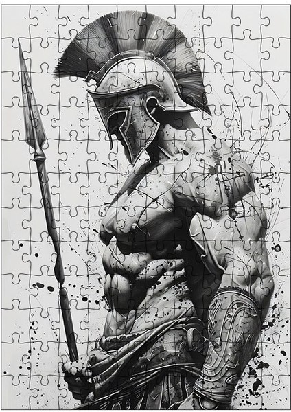 Ahşap Mdf Puzzle Yapboz Kaslı Gladyatör 120 Parça 25*35 cm