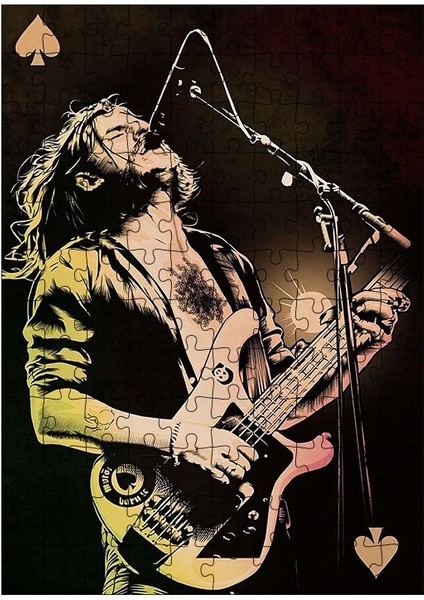 Ahşap Mdf Puzzle Yapboz Lemmy Kilmister 120 Parça 25*35 cm