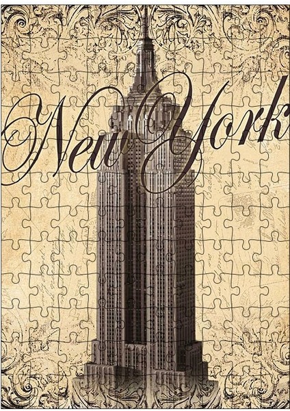 Ahşap Mdf Puzzle Yapboz New York 120 Parça 25*35 cm