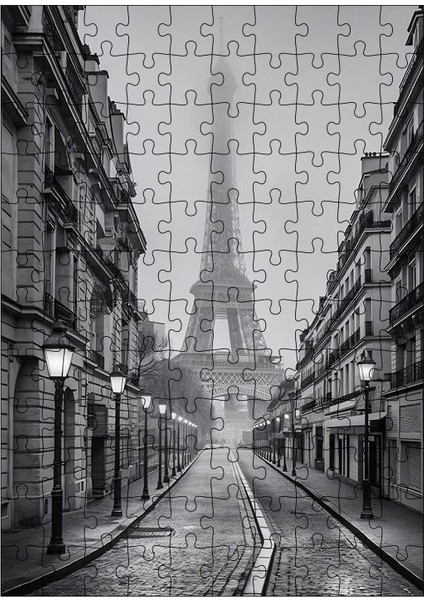 Ahşap Mdf Puzzle Yapboz Eyfel Kulesi Paris 120 Parça 25*35 cm