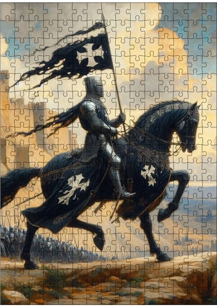 Karizma Tablo Ahşap Mdf Puzzle Yapboz Haçlı Ordusu  255 Parça 35*50 cm