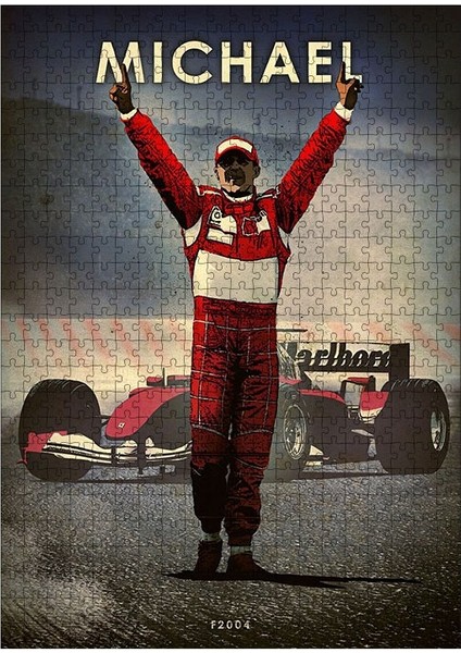 Karizma Tablo Ahşap Mdf Puzzle Yapboz Michael Schumacher 500 Parça 50*70 cm