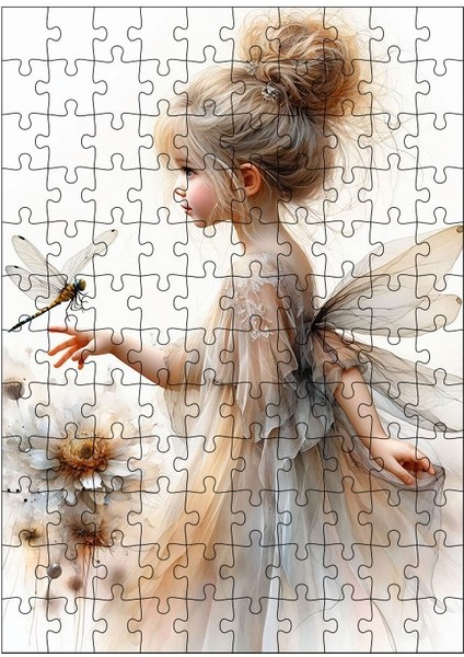 Ahşap Mdf Puzzle Yapboz Sevimli Kız 120 Parça 25*35 cm