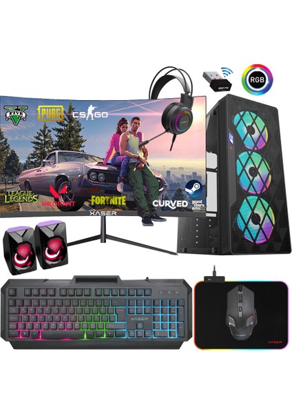 XSR756 I7 2600 16GB Ram 256GB SSD 4gb GT740 Ekran Kartı 24" Curved Oyunucu Tavsiye Sistem