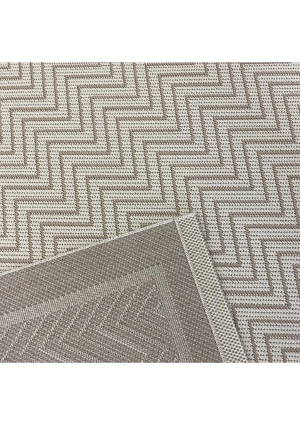 Jüt Sisal Bej Beyaz Makine Halısı 9717
