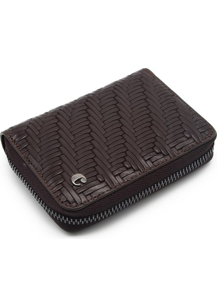 Kahve Gladyatör Unisex Deri Cüzdan 24375G66