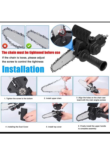 Tekno Trust Zincirli Testere Dönüştürücü Şarjlı Elektrikli Matkap Için Taşınabilir Ahşap Testere Adaptörü. fiyatları